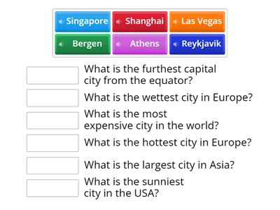 Solutions elementary 5D City quiz