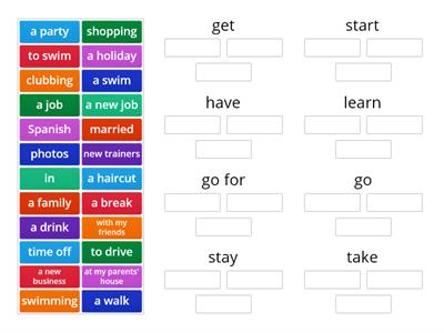 Plans and Wishes: Collocations