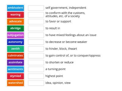 APUSH Non-content vocabulary