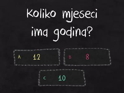 Mjeseci u godini - kviz