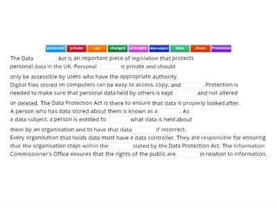 The Data Protection Act - Summary