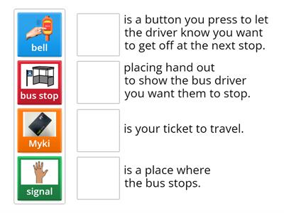 Catching a Bus Key Words