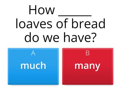 2R Lesson 6 - How much / How many Quiz