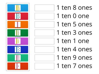 Match up Tens and Ones
