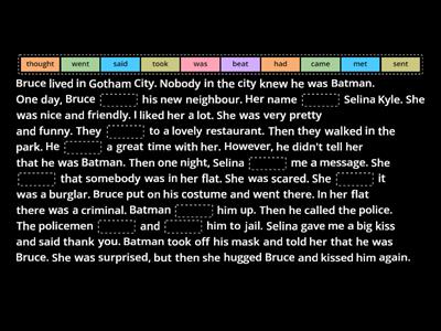Batman irregular verbs