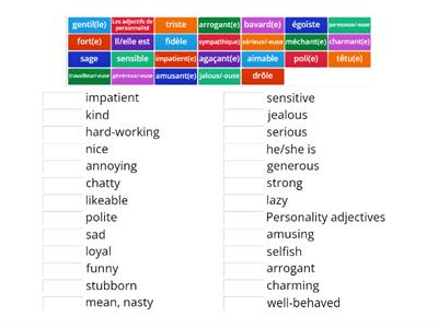 M1 - H - PERSONALITY ADJECTIVES 