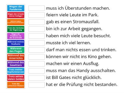  Präpositionen mit Genitiv (trotz, wegen, während)