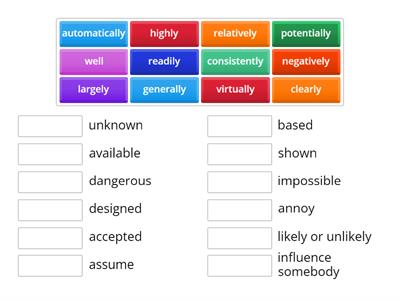 GOLD EXPERIENCE B2+ UNIT 1 p. 14 - Adverb collocations