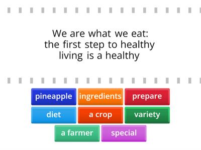 Healthy Food Vocabulary