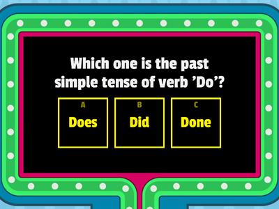 Past Simple Tense of Verbs