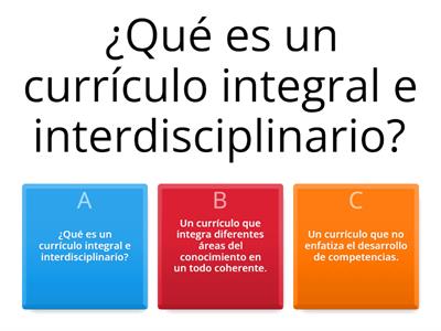 Currículum Integral e Interdisciplinario