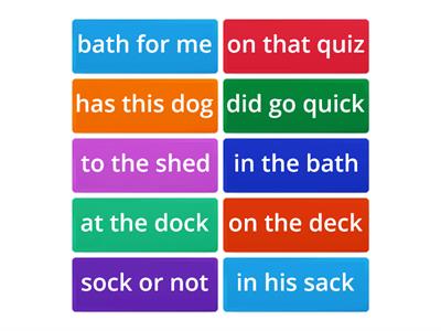 Fundations Level K- Unit 5: Phrases - Flip Tiles