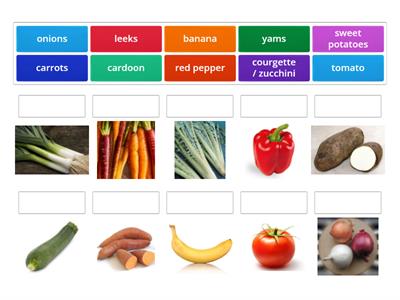 fruit and vegetables match