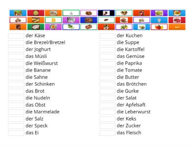 Lebensmittel - Deutsch A1