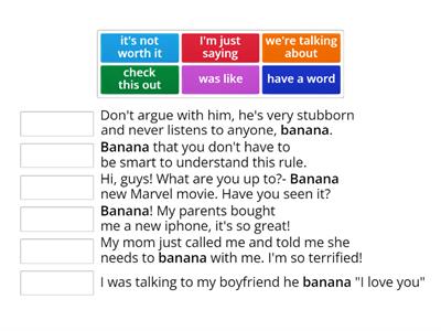 THink 2 U11 "phrases for fluency" banana game