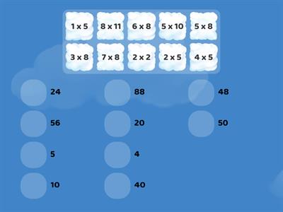 Repaso de las tablas del 1 al 8