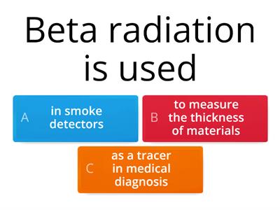 Uses of radiation