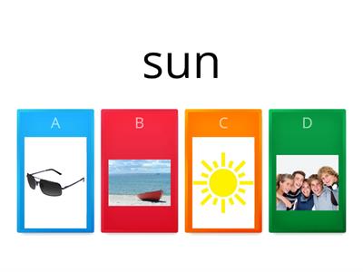 Summer holiday vocab quiz easy
