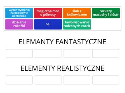 Elementy fanatstyczne vs elementy realistyczne w baśni