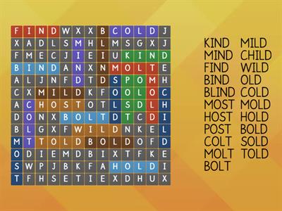wild old words wordsearch