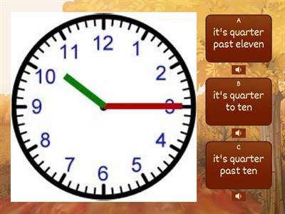 Telling the time - quiz