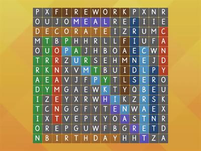 Holiday wordsearch