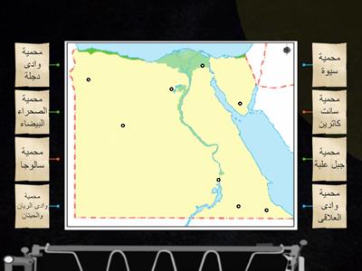 خريطة المحميات الطبيعية فى مصر