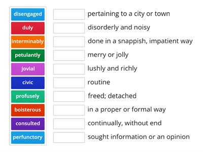 Unlock Me: Vocabulary Terms