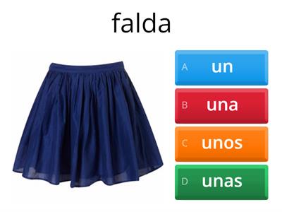 un, una, unos, unas - ropa