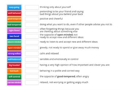 Unit 1B Compound Adjectives