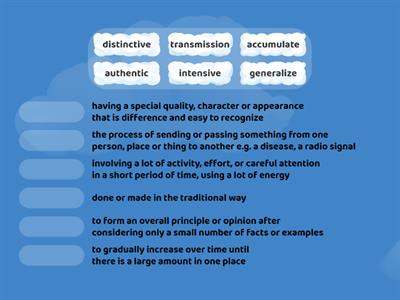 Unit 11 Vocab part 1