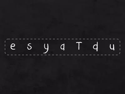 Spelling days of the week - Tu, We, Th, Fr.