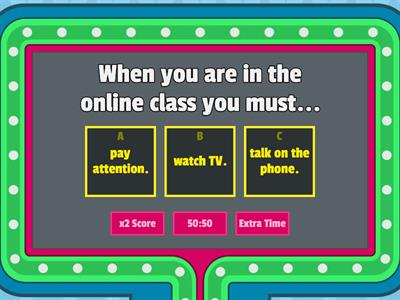 Online Class Rules Quiz - Stage 7- Period 1-2