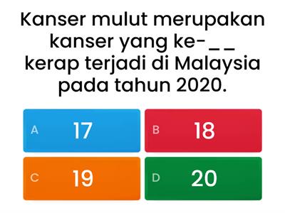 Pertandingan Sempena Minggu Kesedaran Kanser Mulut Tahun 2022 (Kategori Orang Dewasa)