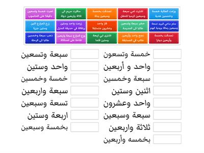 الاعداد المعطوفة 