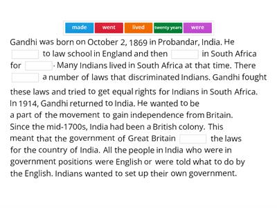 Gandhi's biography