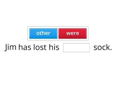 Tricky/Sight words - Other or Were, finish the sentences