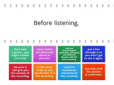 IELTS (Matching Listening)