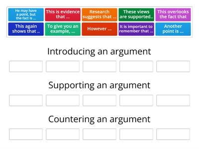 P106CGL Supporting & countering an argument