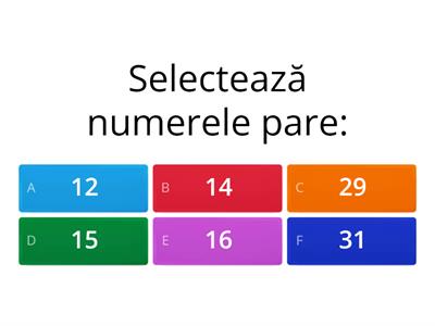 Numere naturale 0-31