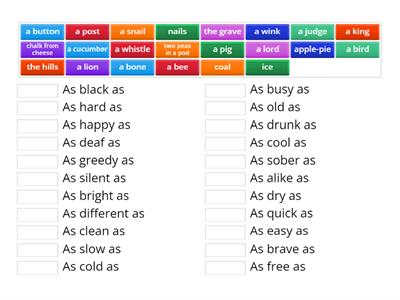 Comparison phrases in English 