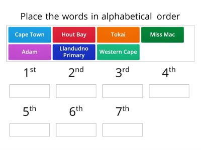 Alphabetical Order (Pronouns)