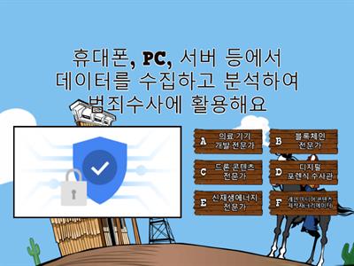 설명에 맞는 미래 직업을 찾아 봅시다.