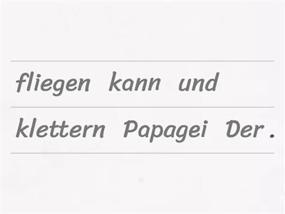 Was koennen die Tiere machen?