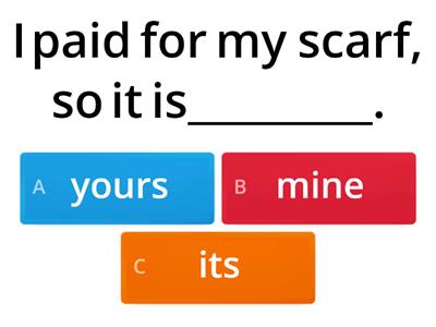  Identifying Possessive Pronouns