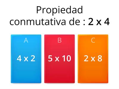  Propiedad Conmutativa de la multiplicación 