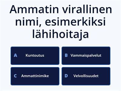 Sanastokertaus/Lait ja omavalvonta