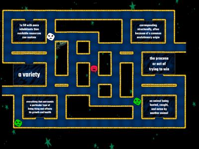 Evolution vocabulary maze original easy difficulty