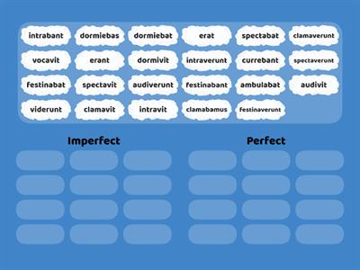 Imperfect of perfect? Sort the verbs