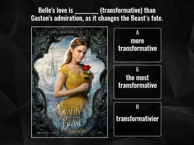 beauty and the beast  adjectives 